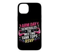 Arm Day schedules The Meeting; Tank Tops RSVP. Arm Day Coque pour iPhone 14 Plus