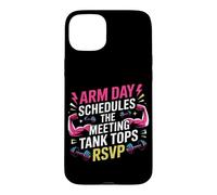 Arm Day schedules The Meeting; Tank Tops RSVP. Arm Day Coque pour iPhone 15 Plus