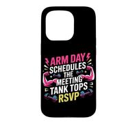 Arm Day schedules The Meeting; Tank Tops RSVP. Arm Day Coque pour iPhone 15 Pro
