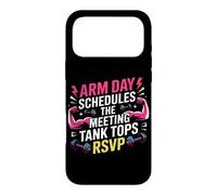 Arm Day schedules The Meeting; Tank Tops RSVP. Arm Day Coque pour iPhone 17 Pro Max
