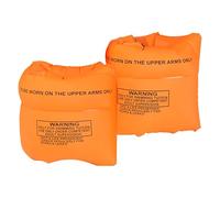 Arm Float Rings, Swim Arm Floats, Bright Color Inflatable Comfortable Lightweight Portable Secure Fit Flexible Bands, Swimming Safety Gear for Kids Pool Vacation Summer, 7.4x9.4Inches, Orange
