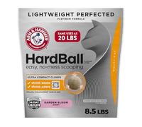 Arm & Hammer Hardball Litière agglomérante pour Chats Multiples en Platine, Facile à ramasser, sans désordre, Sac de 3,9 kg, Parfum Garden Bloom