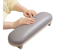 Arm Rest for Nails - 15.35 Inches, Non Slip Waterproof Stable Cushion with PU Cover, Manicure Arm Rest for Nail Tech | Wooden Ergonomic Wrist Resting for Salon, Home, Practice Station, Beginners, Clie