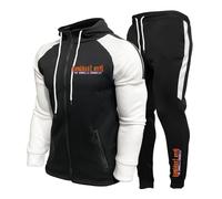 ARMAAN Ensemble survêtement homme, sweat à capuche zippé et pantalon à cordon pour Resident, ensemble 2 pièces à manches longues pour Evil, tenue sport décontractée pour Umbrella,Black-3x_l