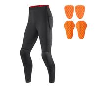 ARMAAN Pantalon moto pour homme - Legging blindé avec protections genoux et hanches - Pantalon de protection extensible et respirant - Équipement moto réfléchissant pour cyclisme et VTT