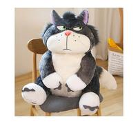 ARMAAN Peluche Chat Lucifer de Cendrillon 15-65cm, Peluche Chat Mignon Kawaii, Jouet en Peluches Doux Princesse, Cadeau Enfant Fille pour Noël, Anniversaire et Saint-Valentin,Grey-35cm