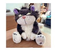 ARMAAN Peluche Chat Méchant Cendrillon, Jouet en Peluches Doux et Moelleux, Oreiller Peluche Confortable Éco-Responsable, Cadeau Kawaii pour Enfants, Filles Amies,Grey-30cm