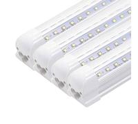 ARMAAN Réglette LED Tube Lumineux - Lumière Chaude 6500K - Plafonnier En Saillie - Angle De Diffusion 180° - Pour Salle De Bain, Cuisine, Atelier, Sous-sol, Entrepôt Et Garage,90cm-4pc