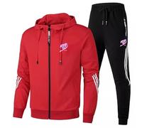 ARMAAN Survêtement décontracté homme 2 pièces, sweat à capuche zippé à manches longues pour FAIRY TAIL, survêtement jogging avec poche, veste confortable l'automne et l'hiver,Red-x_l