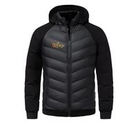 ARMAAN Veste Ski Homme Avec Doublure En Polaire Pour Doctor Who, Veste De Montagne À Zip Complet, Parka Patchwork Avec Capuche Amovible, Veste Coupe-Vent Avec Graphisme, Pour La Randonnée,Black-m