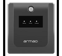 Armac H/1000E/LED : UPS Interactif 1kVA, Sinus, 4 Prises Type E, Batterie 12V 7Ah (Autonomie 3min), RS-232, LED, 146x345x162mm