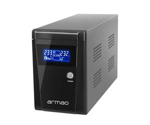 Armac O/1500E/LCD - UPS Line Interactive 1.5kVA, Sinus, 3 Prises Type E, Batterie 12V 9Ah, Ecran LCD, RJ-45, 120x350x188mm