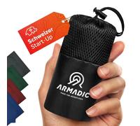 Armadic Sac de Couchage en Microfibre (230g) - Ultra léger, Petit et Fin. Sac de Couchage de Voyage, Couchage, Incrustation I Idéal pour Les randonnées, Les auberges et Les cabanes de Montagne