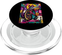 Armadillo à Motifs dans Un Style Audacieux d'art Populaire imprimé Bloc PopSockets PopGrip pour MagSafe