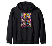 Armadillo à Motifs dans Un Style Audacieux d'art Populaire imprimé Bloc Sweat à Capuche