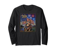Armadillo Art on America 250 Anniversaire 4 Juillet Drapeau USA Manche Longue