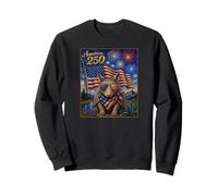 Armadillo Art on America 250 Anniversaire 4 Juillet Drapeau USA Sweatshirt