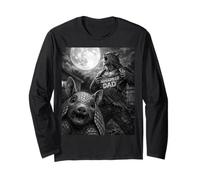 Armadillo Dad Funny Vintage Horror Graphic Homme Moon Selfie Manche Longue