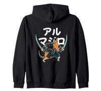 Armadillo Épées Katana Samouraï Punk Art Japonais Sweat à Capuche