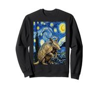 Armadillo in Van Gogh Peinture d'art Nuit étoilée Sweatshirt