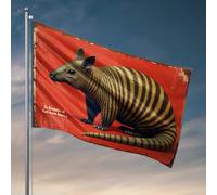 Armadillo rayé pour homme : Sir Bandoleros of East Asian America Flag Bar Accessoires pour homme Cave Cool Funny Flags (30 x 45 cm)