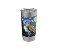 Armadillo Van Gogh Peinture Nuit étoilée Gobelet isotherme en acier inoxydable double paroi