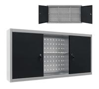 Armoire à outils murale Style Industriel Métal Gris et noir