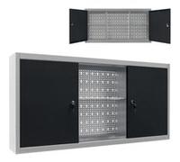 Armoire à outils murale Style Industriel Métal Gris et noir