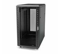 StarTech.com Baie Informatique 19" 32U - Profondeur Réglable 6-32" - Emballage Compact - Baie Serveur Vitrée 4 Colonnes Vérouillable - Roulettes - Réseau/Data/AV - Capacité 800kg (RK3236BKF) - rack - 32U