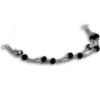 Armäleon Bracelets boules noires Bijoux de bras Argent massif 925 Femmes ARD005S