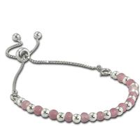 Armäleon Bracelets boules roses Bijoux de bras Argent massif 925 Femmes ARS009A
