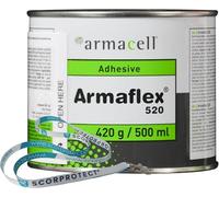 Armaflex Armacell Colle 520 pour plaques et tuyaux en caoutchouc Boîte de 0,5 l + cordon Scorprotect