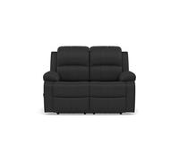 Bestmobilier Armand - Canapé 2 Places - Canapé Relax Électrique en Simili, Noir, Assise Confortable, Dossier Moelleux, Design Moderne pour Salon