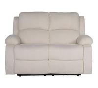 Armand - Canapé 2 places relax électrique en velours côtelé - Beige