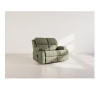Armand - Canapé 2 places relax électrique en velours côtelé - Vert