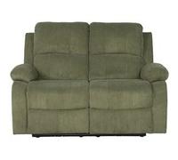 Armand - Canapé 2 places relax électrique en velours côtelé - Vert