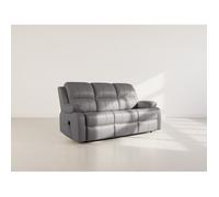 Armand - Canapé 3 places relax électrique en simili - Gris