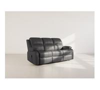Armand - Canapé 3 places relax électrique en simili - Noir