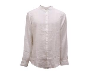 Armani - Af146199 Chemise Coréenne en Lin - Homme - Chemises - Blanc - Taille: XL