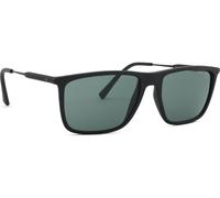Armani Exchange Homme Sunglass AX4160S - Couleur du Monture: Noir mat, Couleur de Lentille: Gris foncé