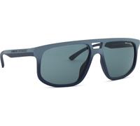 Armani Exchange Homme Sunglass AX4161SU - Couleur du Monture: Dégradé Bleu mat, Couleur de Lentille: Bleu foncé