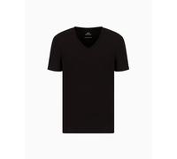 Armani Exchange Pima Cotton V-Neck T-Shirt, Noir (Black 1200), Medium Homme