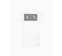 Armani Exchange T-shirt homme slim manches courtes motif en relief blanc Taille M