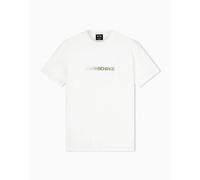 Armani Exchange T-shirt Logo multicolore brodé 3D – Blanc cassé Taille L Homme