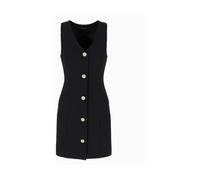 Armani Exchange - Abito corto in popeline - Femme - Robes - Noir - Taille: 38 FR