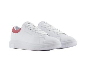 Armani Exchange ActionLeather,sidelogo,Laceup, Basket Homme, OP.White+Cardinal,