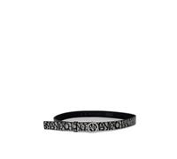 Armani Exchange All Over Logo Belt Ceinture, Beige/Noir, 90 cm Homme