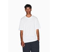 Armani Exchange All Over Logo Tee T-Shirt, Blanc cassé/cendré, L Hommes