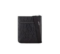 Armani Exchange Allover Logo Crossbody, Bandoulière Plate pour des Hommes, Black, Taille Unique