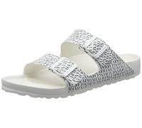 Armani Exchange Sandales pour homme avec logo intégral, Optic White Black, 43 EU